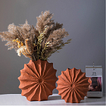 Ваза керамическая в виде круглой терракотовой морской раковины Galapagos варинант исполнения - 2 | Loft Concept в Липецке