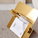 Дизайнерский журнальный стол фигурный золотого цвета Ufuri варинант исполнения - 2 | Loft Concept в Липецке