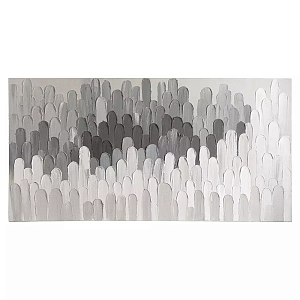 Панно декоративное с ручной росписью Gray Strokes