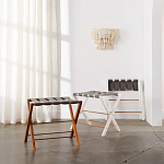 Настенный светильник с подвесками из деревянных бусин молочного цвета Wooden Beads Wall Lamp варинант исполнения - 2 | Loft Concept в Липецке