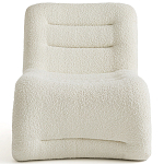 Кресло изогнутое с обивкой из ткани букле Smooth Bend Boucle Chair варинант исполнения - 2 | Loft Concept в Липецке