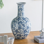 Ваза с классическим узором шинуазри синего цвета Blue & White Ornament  варинант исполнения - 5 | Loft Concept в Липецке