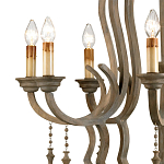 Люстра деревянная с подвесками Gray Curved Profile варинант исполнения - 1 | Loft Concept в Липецке