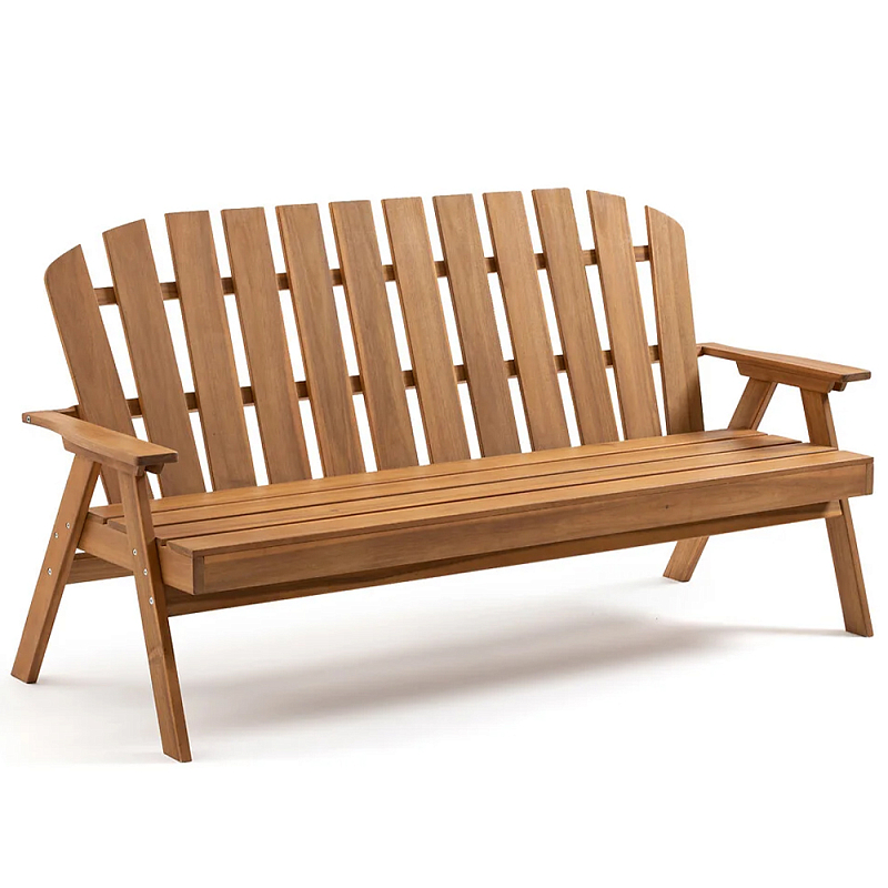 Садовая скамья из массива акации Ruth Wooden Bench Коричневый в Липецке | Loft Concept 