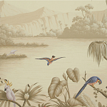 Обои ручная роспись Le Brésil Amarelo Sepia варинант исполнения - 2 | Loft Concept в Липецке