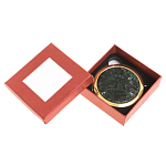 Зеркало карманное двухстороннее круглое из натурального камня Серафинит в подарочной упаковке Gold Stone Mirrors варинант исполнения - 3 | Loft Concept в Липецке