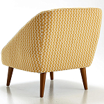 Кресло желтое с принтом Pauley Yellow Armchair варинант исполнения - 2 | Loft Concept в Липецке