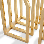 Консоль с чёрной столешницей и золотым фигурным основанием Cosmo варинант исполнения - 1 | Loft Concept в Липецке