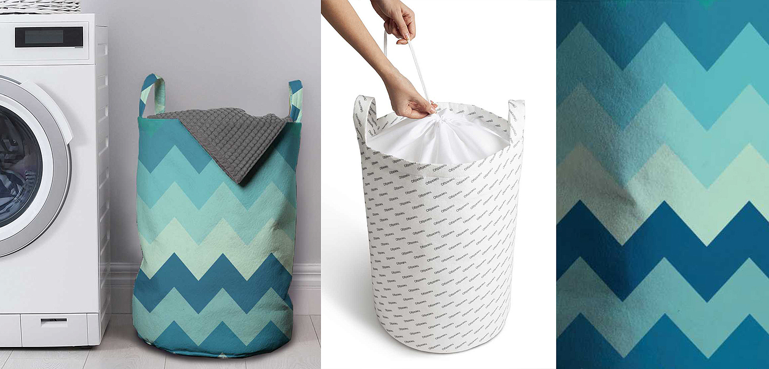 Корзина Blue Chevron Basket Корзина Blue Chevron Basket - Loft-Concept в Липецке