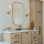 Зеркало в золотой деревянной раме Riviera варинант исполнения - 4 | Loft Concept в Липецке