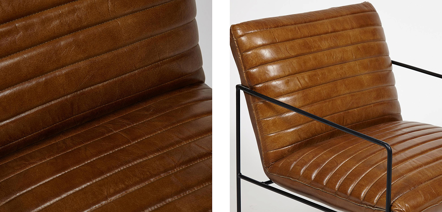 Кресло Industrial Frame buffalo leather armchair Кресло Industrial Frame buffalo leather armchair - Loft-Concept в Липецке