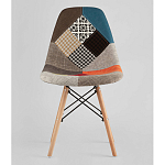 Пластиковый стул на ножках из массива бука Eames Пэчворк варинант исполнения - 4 | Loft Concept в Липецке