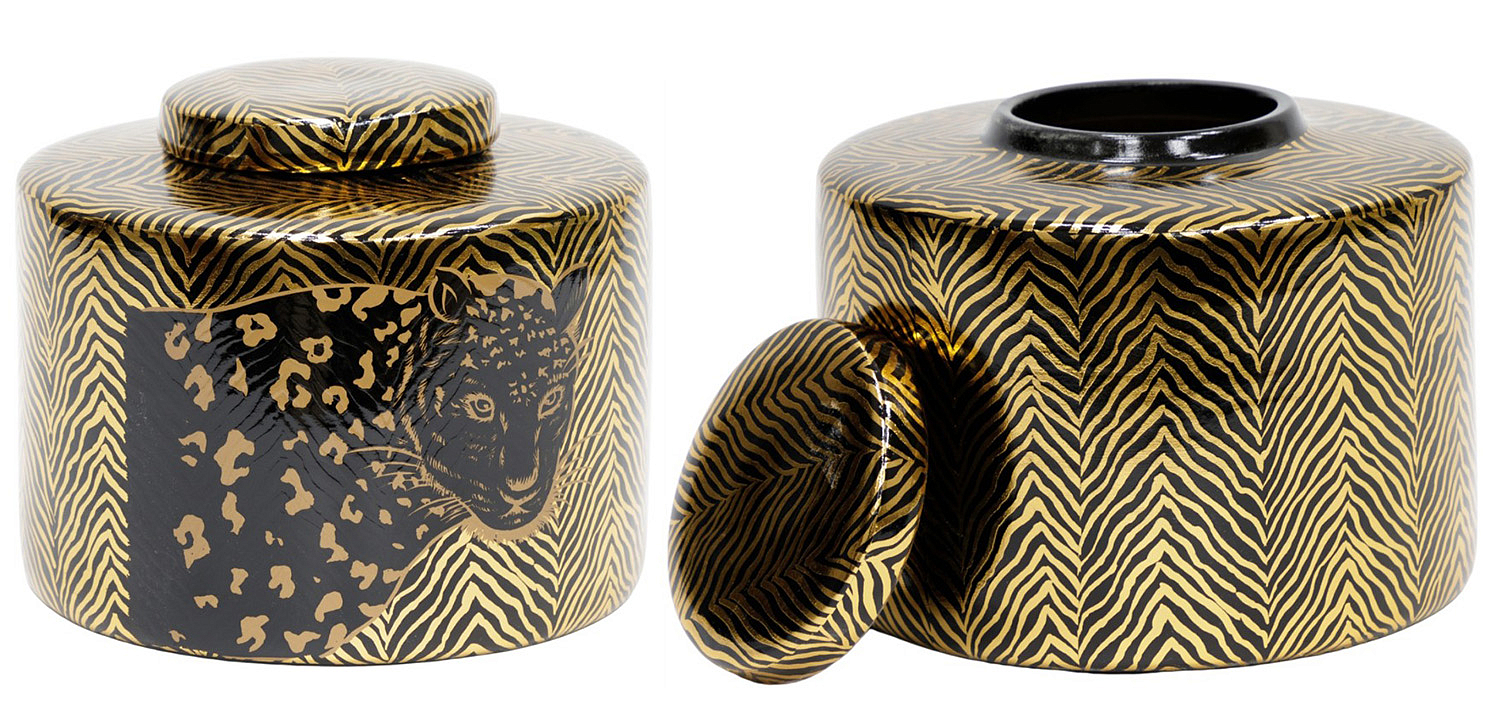 Ваза Leopard Vase black and gold 18 Ваза Leopard Vase black and gold 18 - Loft-Concept в Липецке