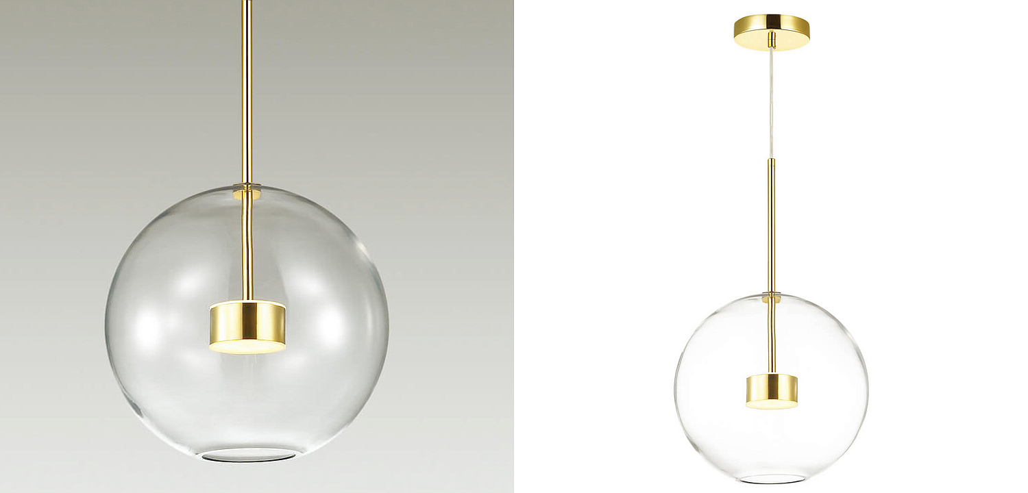 Подвесной светильник Transparent Bubble Pendant Gold One Подвесной светильник Transparent Bubble Pendant Gold One - Loft-Concept в Липецке
