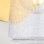 Бра цвета латунь с прозрачным цилиндрическим плафоном из пузырчатого стекла Kichler варинант исполнения - 5 | Loft Concept в Липецке