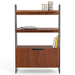 Стеллаж из стали и орехового дерева Derek Wood Rack варинант исполнения - 2 | Loft Concept в Липецке