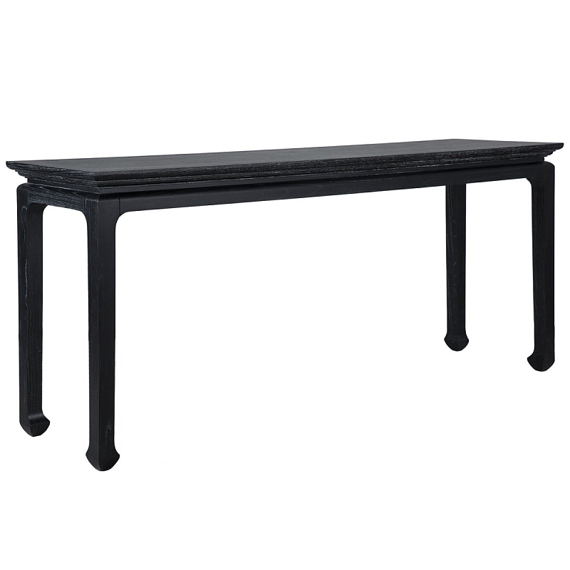 Консоль Black Curved Console Черный Консоль Black Curved Console Черный в Липецке | Loft Concept