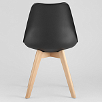 Стул с основой из пластика и мягким сиденьем Arvika Black варинант исполнения - 4 | Loft Concept в Липецке