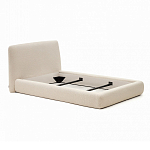 Кровать со съемным бежевым чехлом из ткани букле White Boucle Collection варинант исполнения - 2 | Loft Concept в Липецке