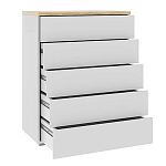 Комод с белым глянцевым фасадом с 5-ю ящиками Grace of Furniture  варинант исполнения - 2 | Loft Concept в Липецке