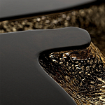 Дизайнерский журнальный стол круглый с декоративным расколом в центре стола Flaming варинант исполнения - 1 | Loft Concept в Липецке