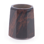 Подсвечник из натурального камня обсидиан со свечой Stone Candlestick варинант исполнения - 1 | Loft Concept в Липецке