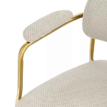 Стул Singer Chair с подлокотниками серый на золотистых ножках варинант исполнения - 6 | Loft Concept в Липецке