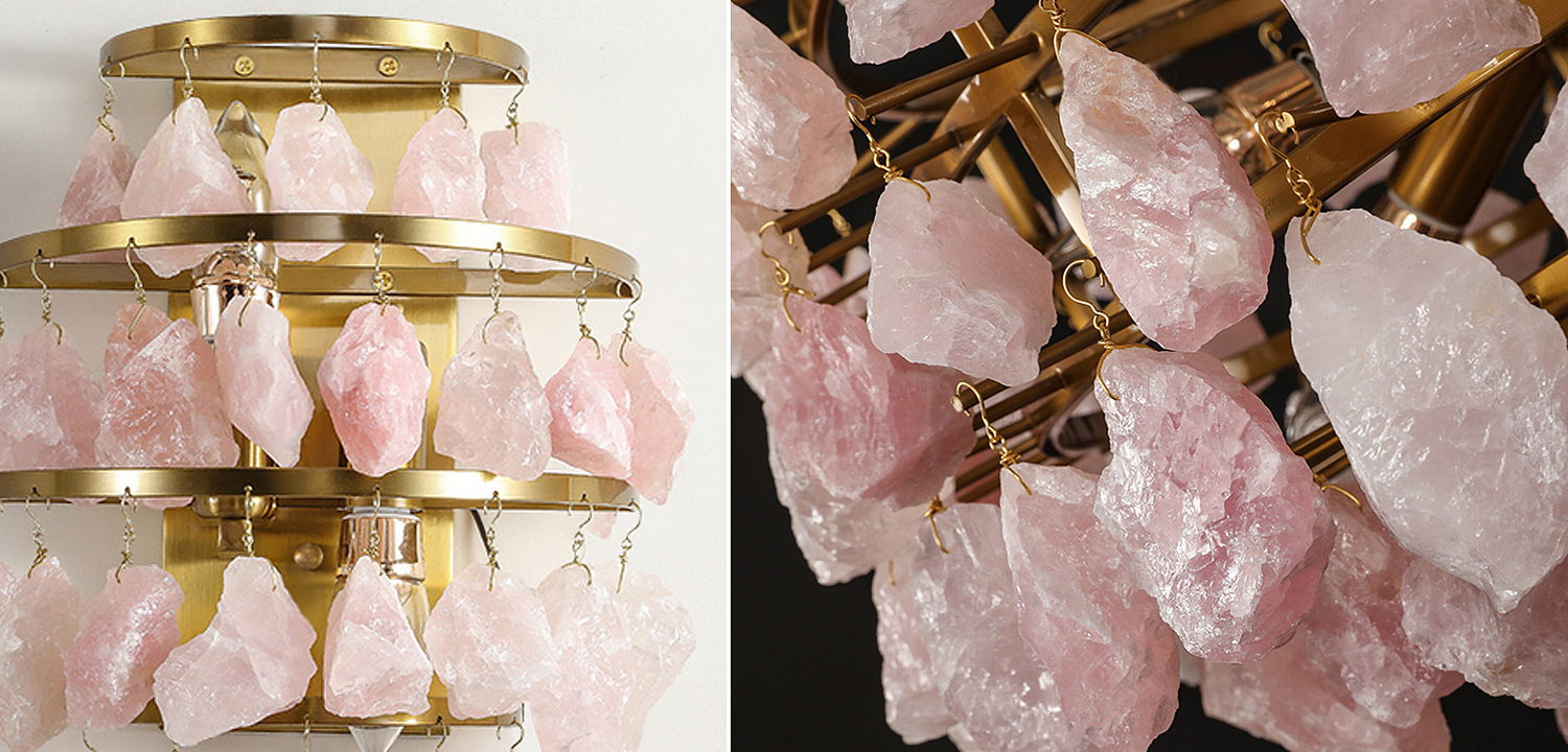 Hardis Pink stone Wall Lamp Hardis Pink stone Wall Lamp - Loft-Concept в Липецке