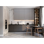 Серый кухонный гарнитур с фасадом под светлый дуб Ferrand Kitchen Set варинант исполнения - 3 | Loft Concept в Липецке