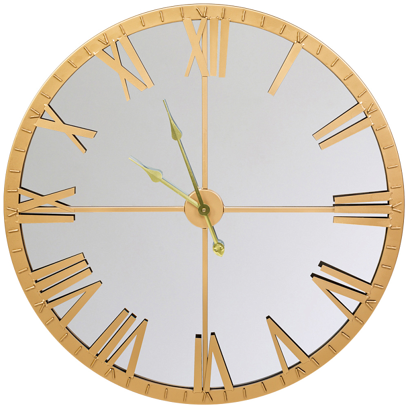 Часы настенные зеркальные с золотым металлическим циферблатом Mirror Tower Clock Золотой Зеркало Часы настенные зеркальные с золотым металлическим циферблатом Mirror Tower Clock Золотой Зеркало в Липецке | Loft Concept