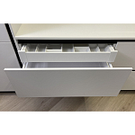 Угловой кухонный гарнитур Жемчужный белый Серый Clarke Kitchen Set White Grey варинант исполнения - 9 | Loft Concept в Липецке