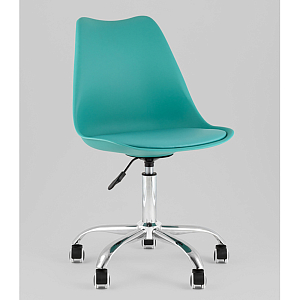 Офисный стул на металлическом основании EGGERY Blue пластик