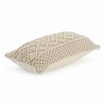 Чехол на подушку с макраме бежевого цвета Macrame варинант исполнения - 1 | Loft Concept в Липецке
