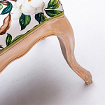 Банкетка из натурального бука золотистая с изображением птиц и цветов Blooming Birds варинант исполнения - 3 | Loft Concept в Липецке