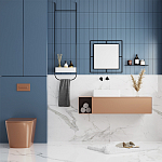 Настенное зеркало квадратной формы в черной металлической раме CORNER MIRROR BLACK варинант исполнения - 3 | Loft Concept в Липецке