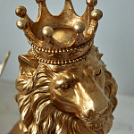 Статуэтка лев с детализированной гривой и изящной короной Lion Crown  варинант исполнения - 6 | Loft Concept в Липецке