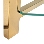 Стеллаж золото с прозрачными стеклянными полками Safekeeping варинант исполнения - 3 | Loft Concept в Липецке