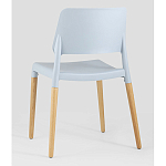 Пластиковый стул на ножках из массива бука Ferret Grey-Blue варинант исполнения - 4 | Loft Concept в Липецке