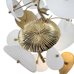 Подвесной светильник с белыми и золотистыми цветами Dahlia Flowers Lamp варинант исполнения - 4 | Loft Concept в Липецке