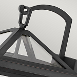 Настенный фонарь черного цвета с прозрачным стеклянным плафоном трапециевидной формы Hinkley варинант исполнения - 2 | Loft Concept в Липецке