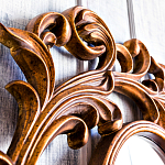 Зеркало настенное с рамой цвета античная бронза Classic Ornament Mirror варинант исполнения - 4 | Loft Concept в Липецке