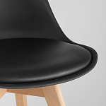 Стул с основой из пластика и мягким сиденьем Arvika Black варинант исполнения - 7 | Loft Concept в Липецке