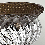 Потолочный светильник с чашеобразным плафоном из толстого волнообразного стекла и широким узорчатым основанием Hinkley варинант исполнения - 10 | Loft Concept в Липецке