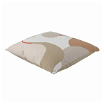 Подушка декоративная хлопковая бежевого цвета с абстрактным принтом Elysian Flow Sand варинант исполнения - 1 | Loft Concept в Липецке