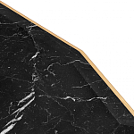 Консоль с чёрной столешницей и золотым фигурным основанием Cosmo варинант исполнения - 4 | Loft Concept в Липецке