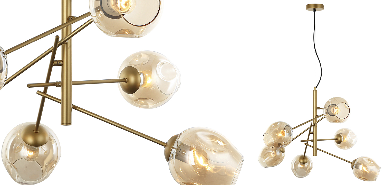 Люстра Branching Bubble Chandelier Vertical Gold Люстра Branching Bubble Chandelier Vertical Gold - Loft-Concept в Липецке