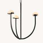 Люстрас 3-мя мраморными плафонами в форме купола Light Warm Light варинант исполнения - 2 | Loft Concept в Липецке