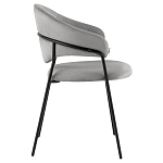 Серый стул с обивкой из искусственной замши Alexis варинант исполнения - 3 | Loft Concept в Липецке