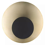 Бра круглое в сочетании золотистого и чёрного цвета Round Sconce Gold and Black варинант исполнения - 1 | Loft Concept в Липецке