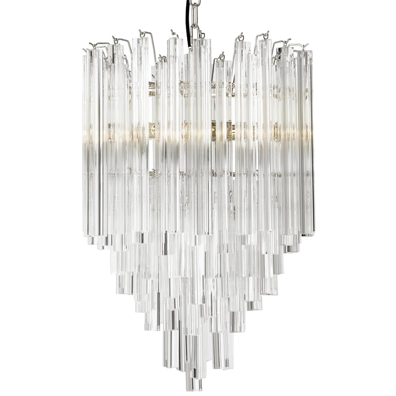 Люстра Chandelier Salerno Clear Никель Прозрачный (Transparent) Люстра Chandelier Salerno Clear Никель Прозрачный (Transparent) в Липецке | Loft Concept